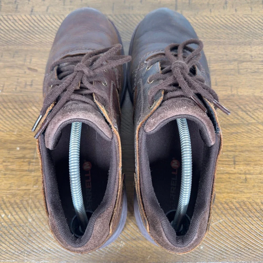 Merrell Shoes Mens 10.5 Brown Shetland Leather Oxford Hiking Casual Walking Y2K